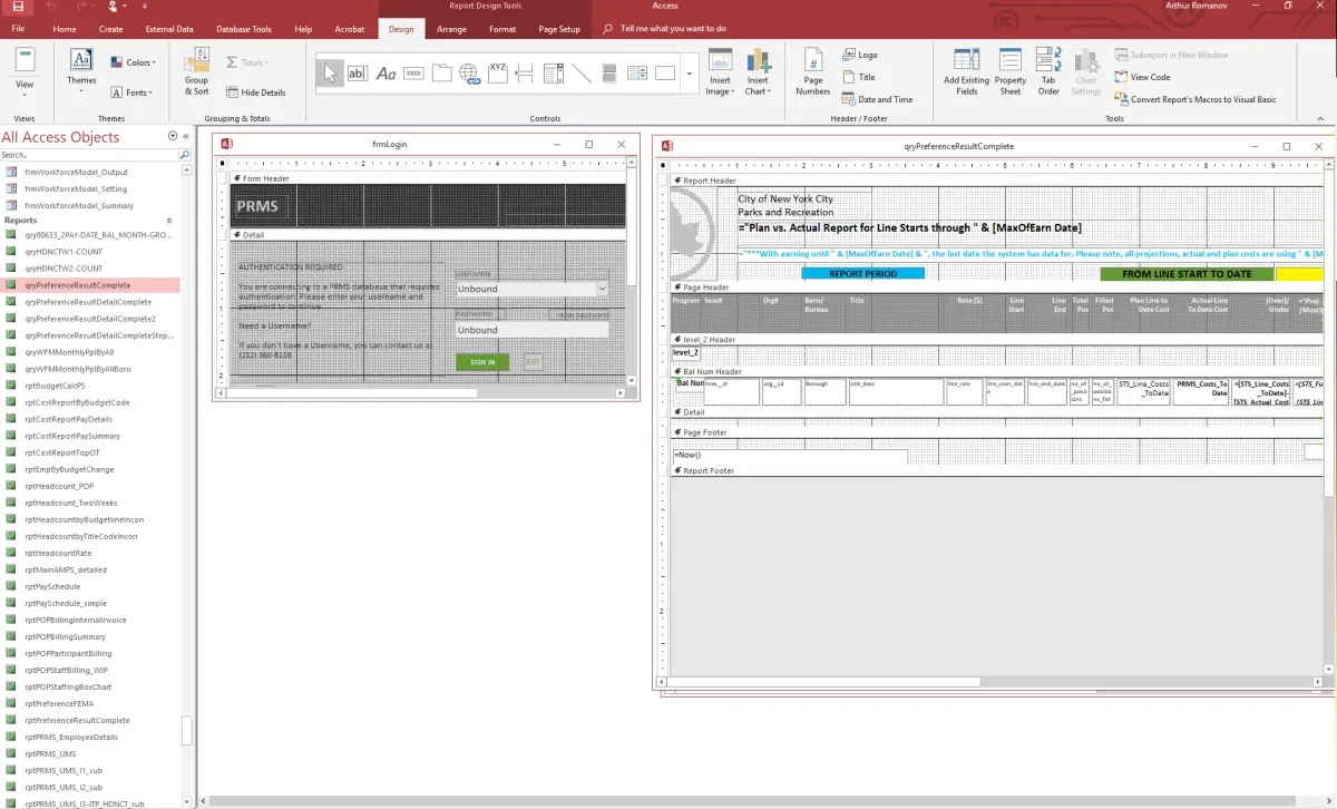 PRMS - Parks Reporting & Management System